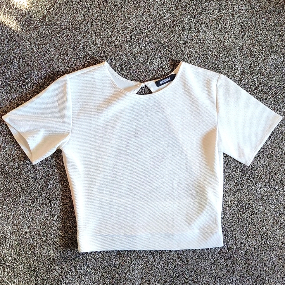 Open back Missguided top